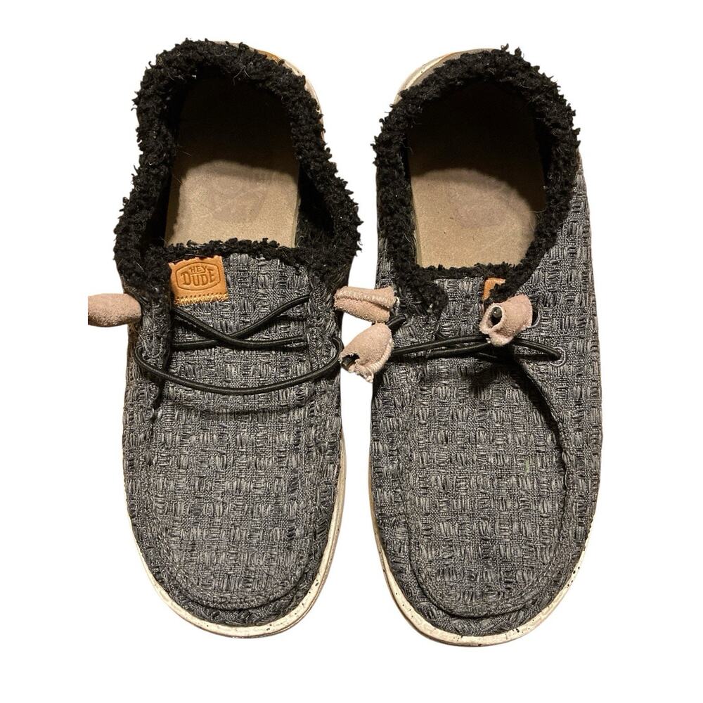 Hey Dude Wendy Warmth women size 6 shoes Charcoal slip on comfort sneakers Gray